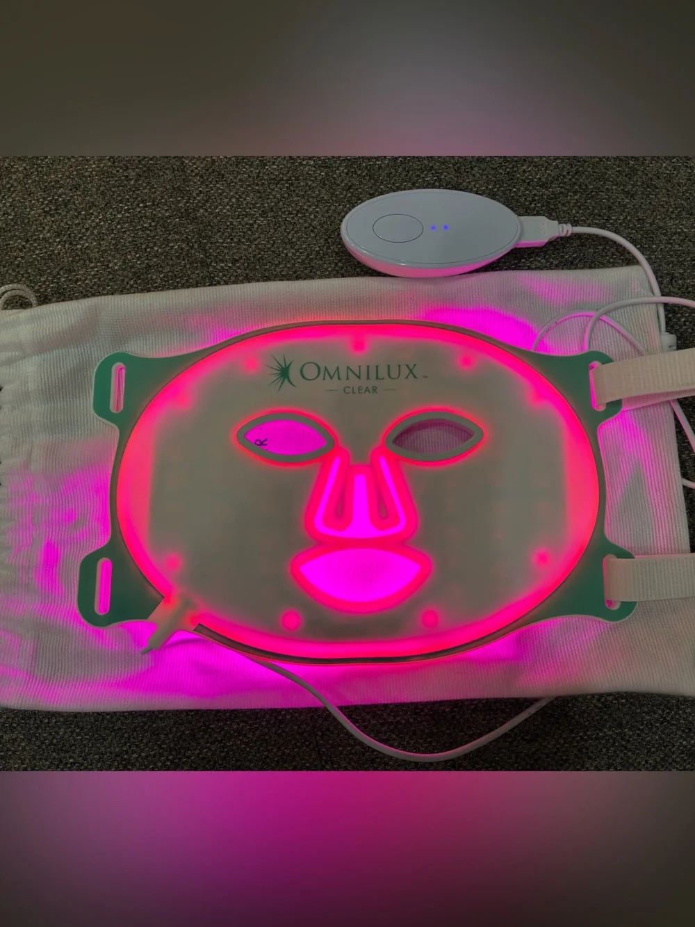 Omnilux Clear red light mask